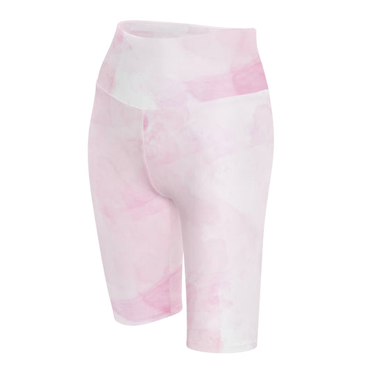 Humble Sportswear™ Women's Pink Abstract Active Shorts with butt-lifting cut