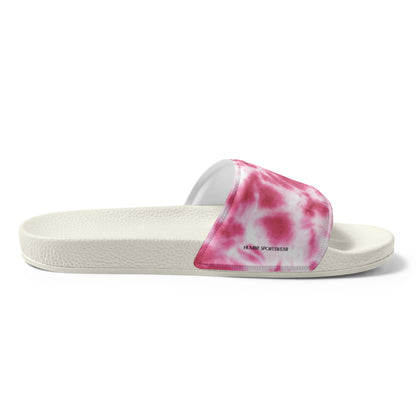Humble Sportswear, women's casual tie-dyed open-toe slip-on slides sandals pink