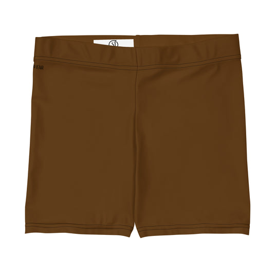 Humble Sportswear women's Color Match active and casual pure brown stretchy bike shorts