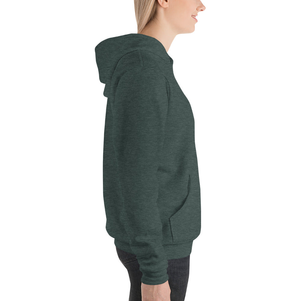 Humble Sportswear, women's cotton fleece active and casual wear runners club hoodie green