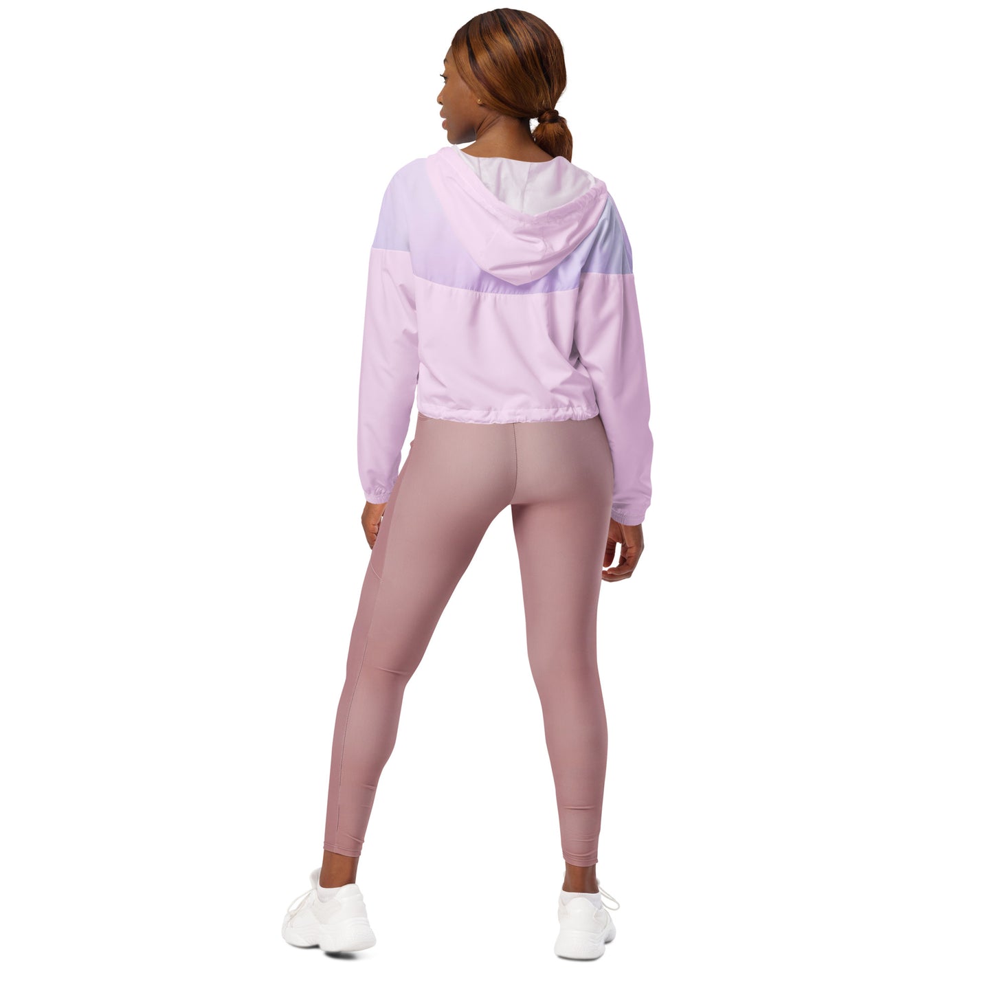 Humble Sportswear™ Women’s Selago Pink Cropped Windbreaker - Mireille Fine Art