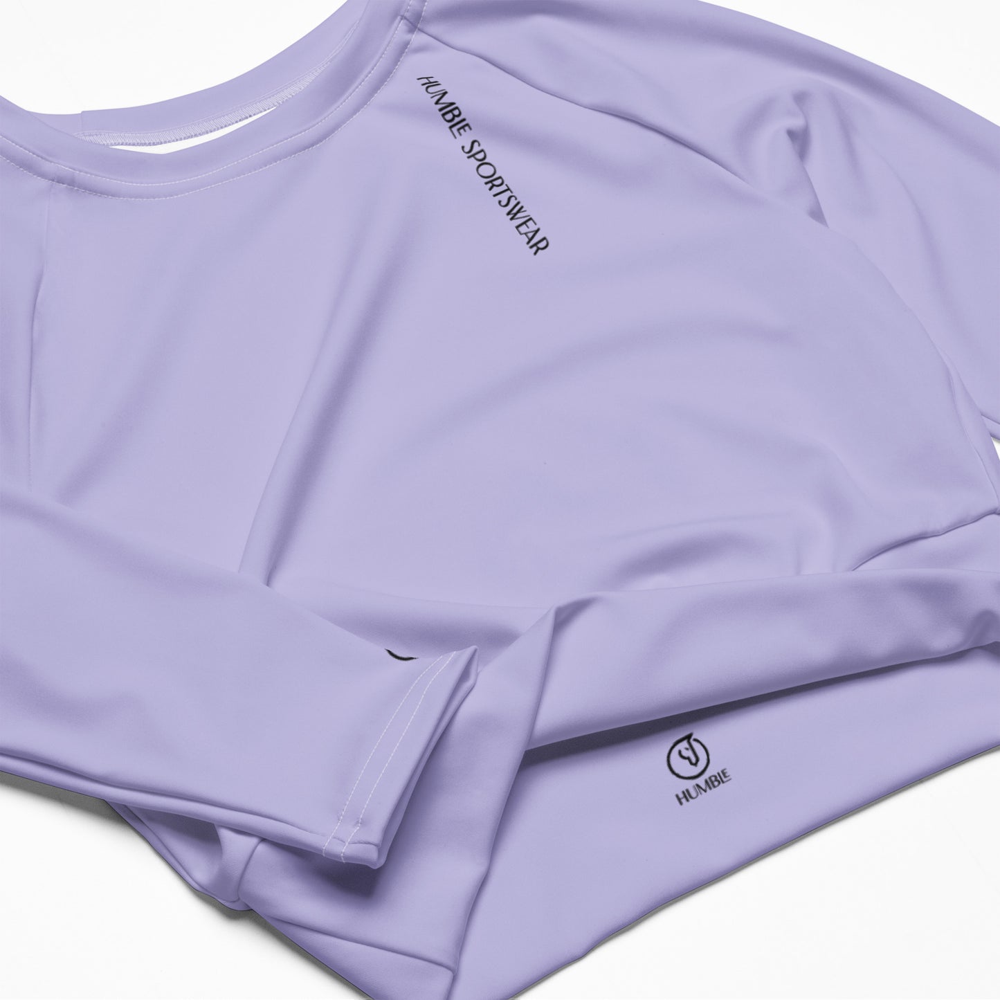 Humble Sportswear™ Women's Yari Purple Compression Crop Top Mireille Fine Art