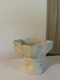 Ripple Sculptural Ceramic Pedestal Bowl