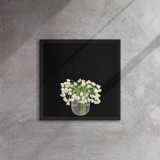 Mireille Fine Art, lily's in vase canvas print artwork, floral art, floral canvas print artwork