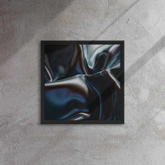Mireille Fine Art, metallic canvas print, black pine wood floater framed canvas print painting for home decor