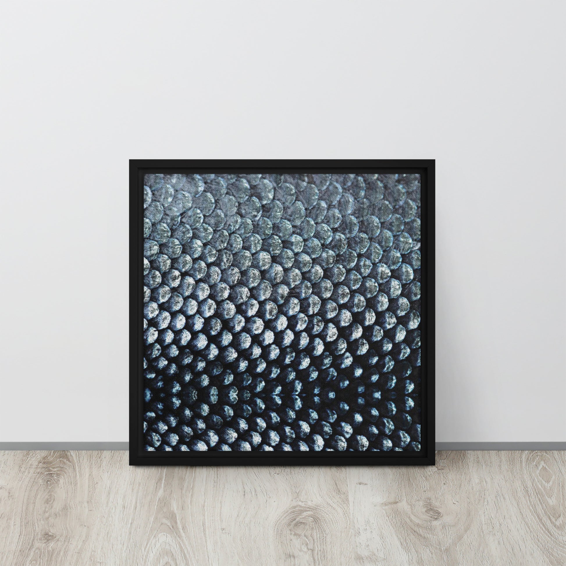 Metallic Scales Framed Canvas Print - Mireille Fine Art