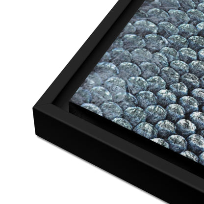 Metallic Scales Framed Canvas Print - Mireille Fine Art