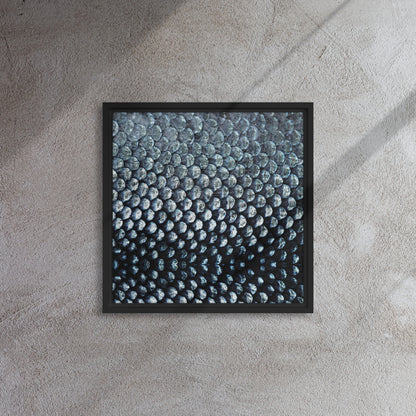 Metallic Scales Framed Canvas Print - Mireille Fine Art