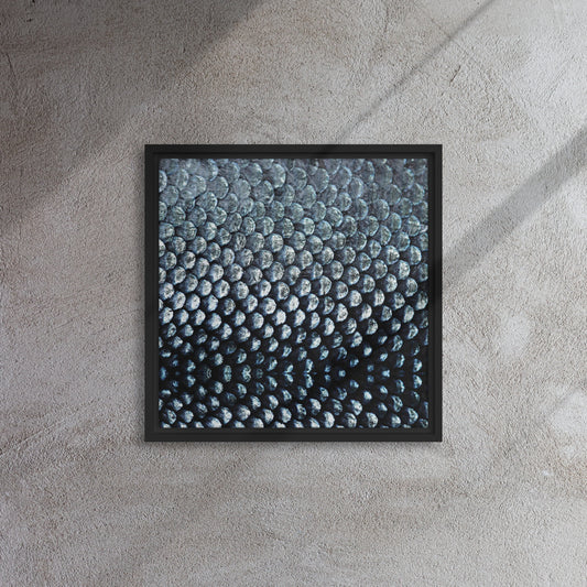 Metallic Scales Framed Canvas Print - Mireille Fine Art