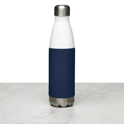 Mireille Fine Art, stainless steel water bottle, navy blue, leak proof, 17 oz 