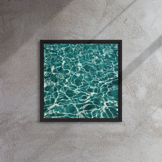 ocean canvas print artwork black floater frame 