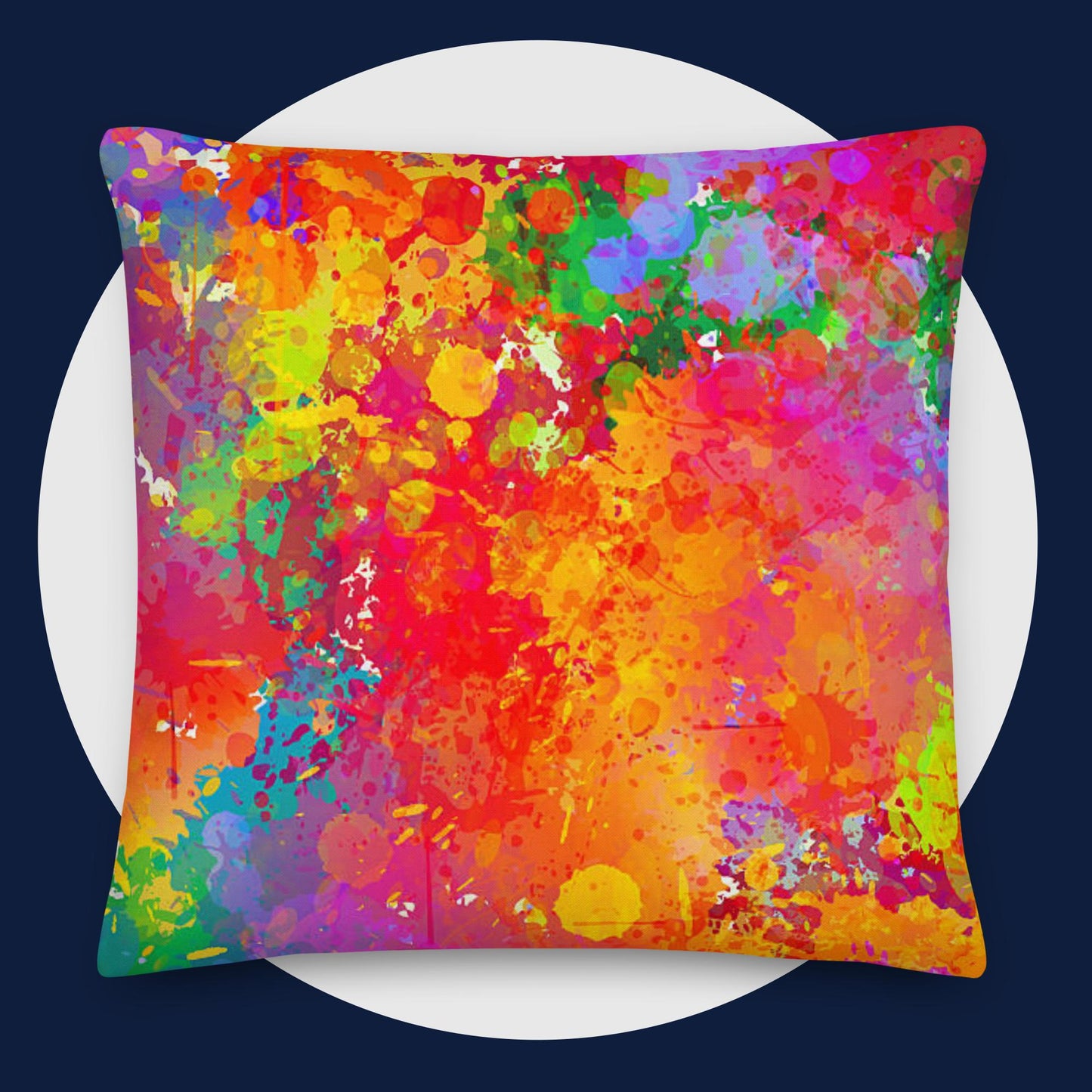 Paint Splatter Abstract Premium Pillow Mireille Fine Art