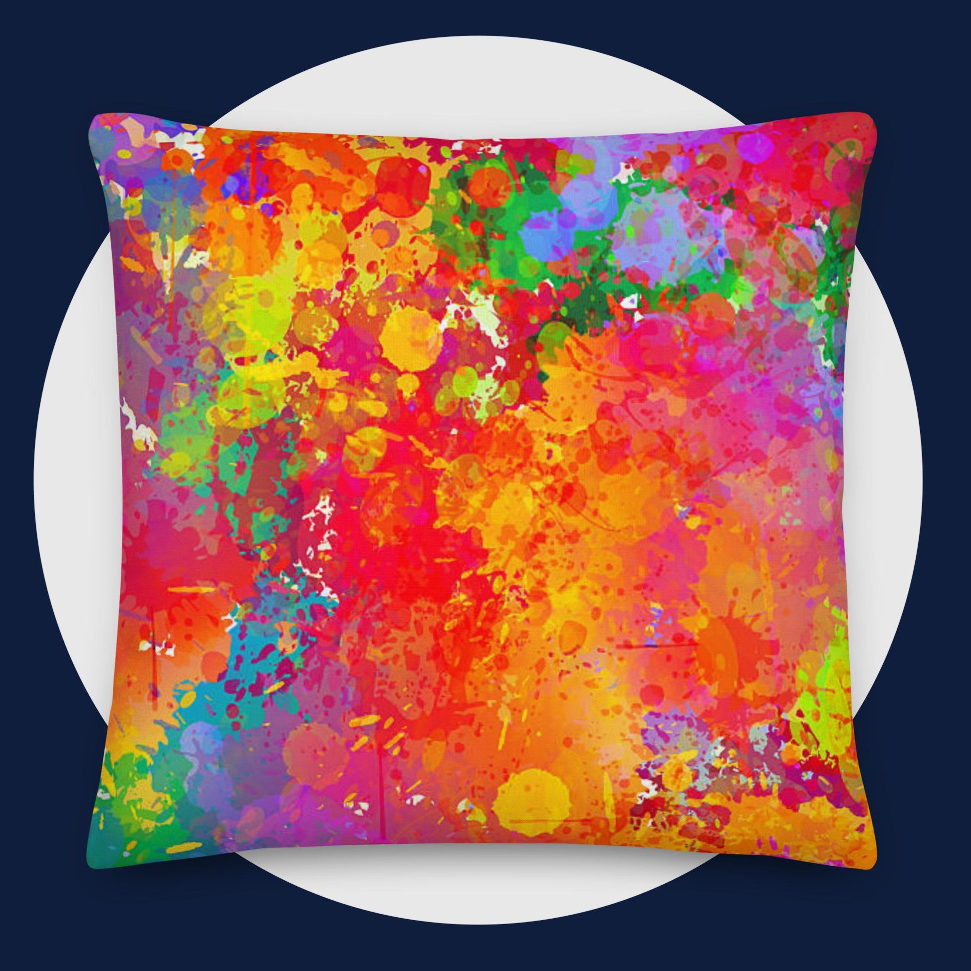 Paint Splatter Abstract Premium Pillow Mireille Fine Art