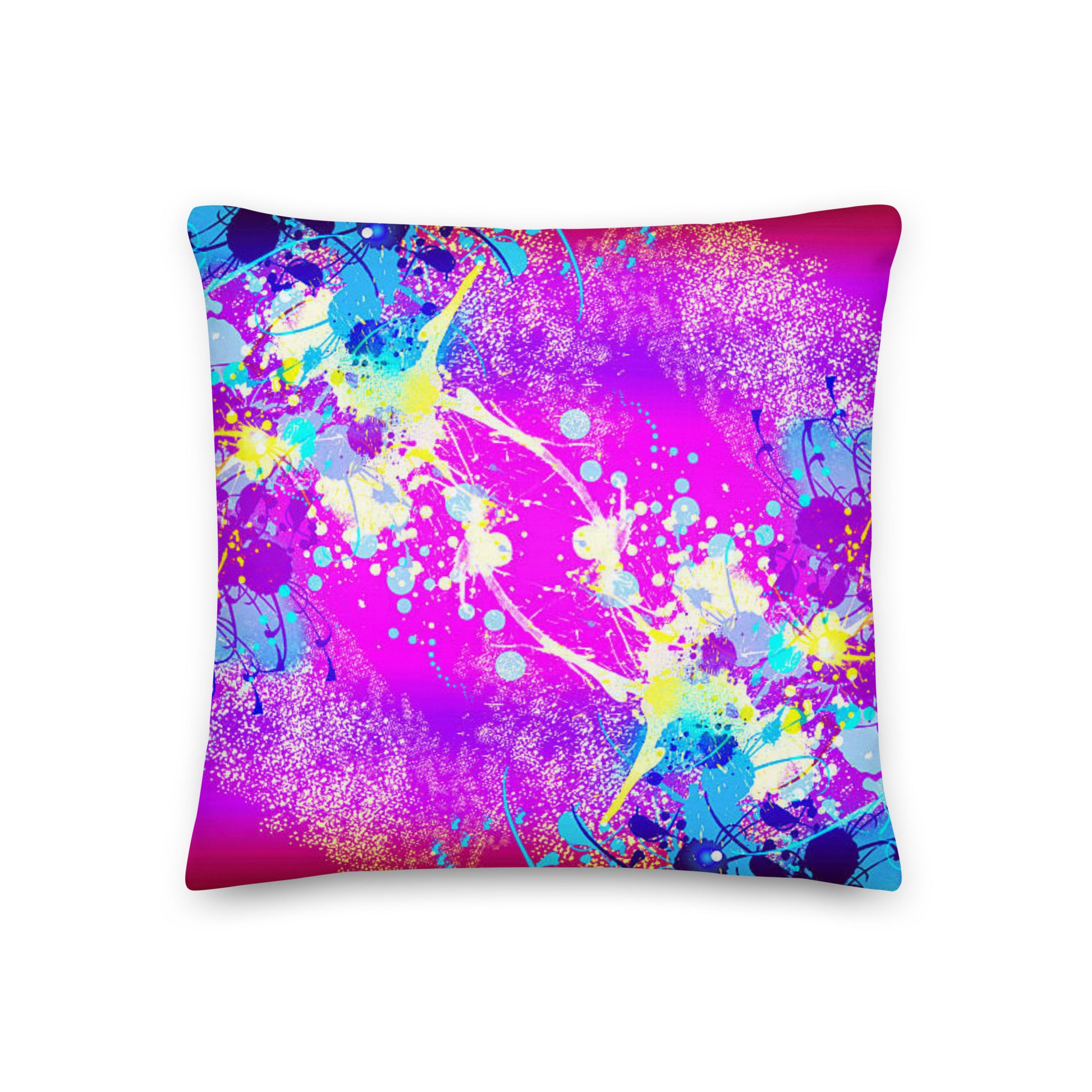 Paint Splatter Abstract Premium Pillow Mireille Fine Art