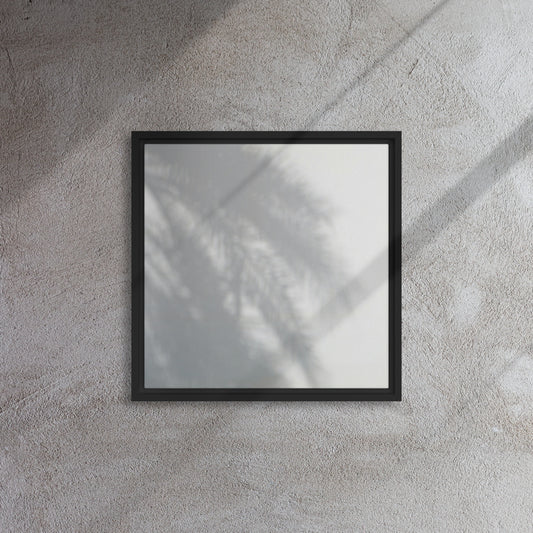 Mireille Fine Art, anstract palm tree art on floater canvas frames with hassle-free hanging