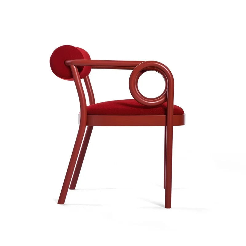 mid-century french modern dining chair red, Mireille Fine Art 