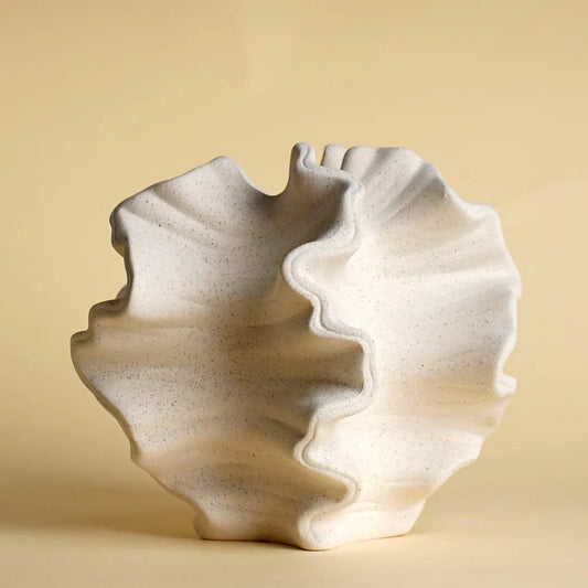 ceramic vase for home decor, matte abstract ceramic vase 