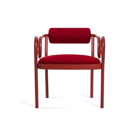 mid-century french modern dining chair red, Mireille Fine Art 