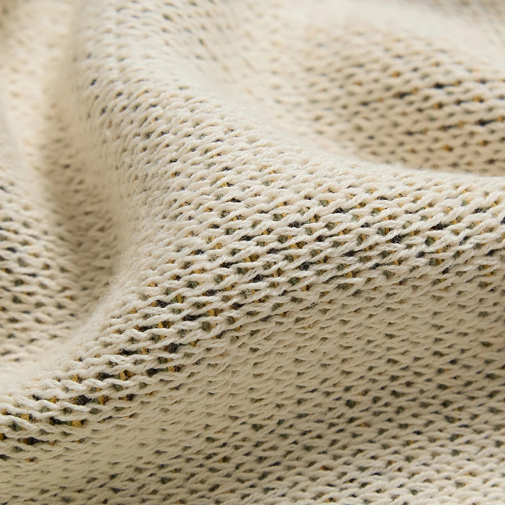 Mireille Fine Art knitted throw blanket close up