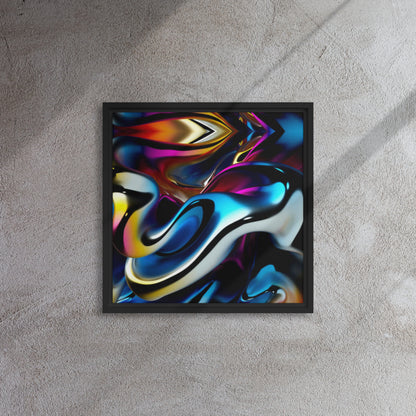 Mireille Fine Art, abstract art, melting iron abstract artwork, canvas print, colorful metallic abstract artwork, modern art