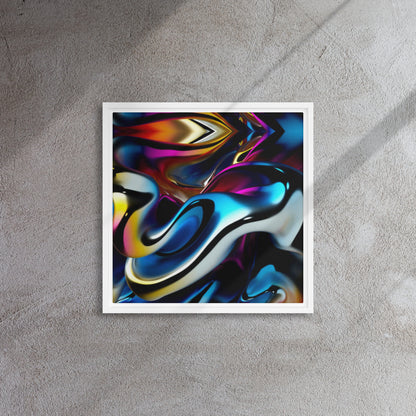 Mireille Fine Art, abstract art, melting iron abstract artwork, canvas print, colorful metallic abstract artwork, modern art