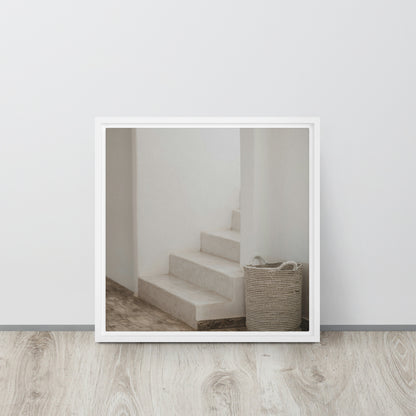 Mireille Fine Art, home decor artwork framed canvas print indoor stairway art