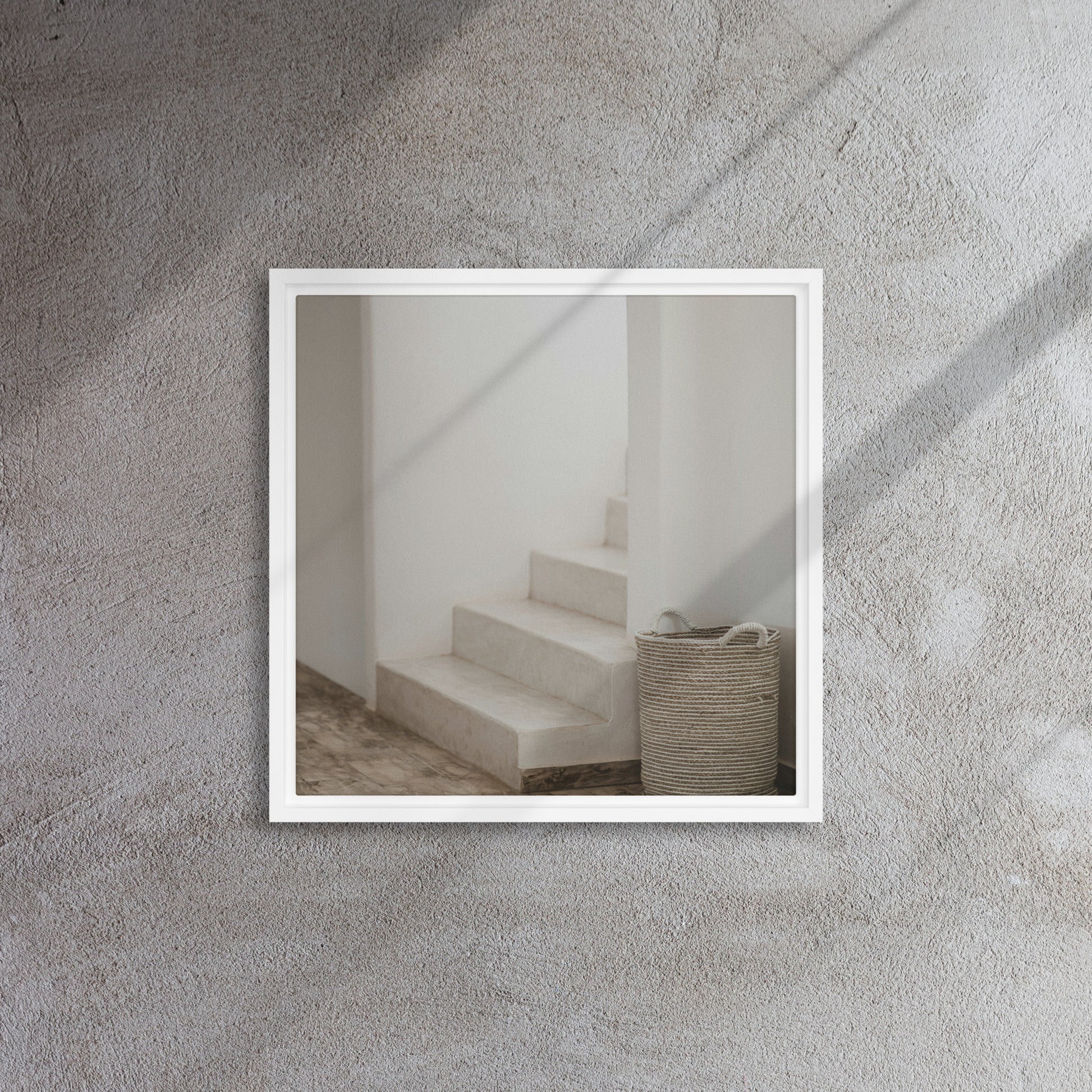 Mireille Fine Art, home decor artwork framed canvas print indoor stairway art
