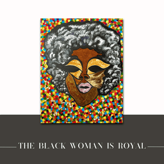 The Black Woman is Royal Fine Art Painting - Mireille Fine Art