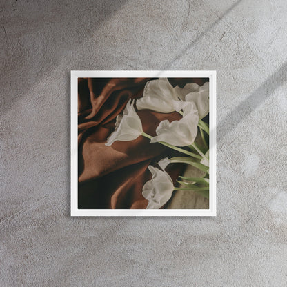 Mireille Fine Art, modern abstract tulips floral artwork framed canvas prints