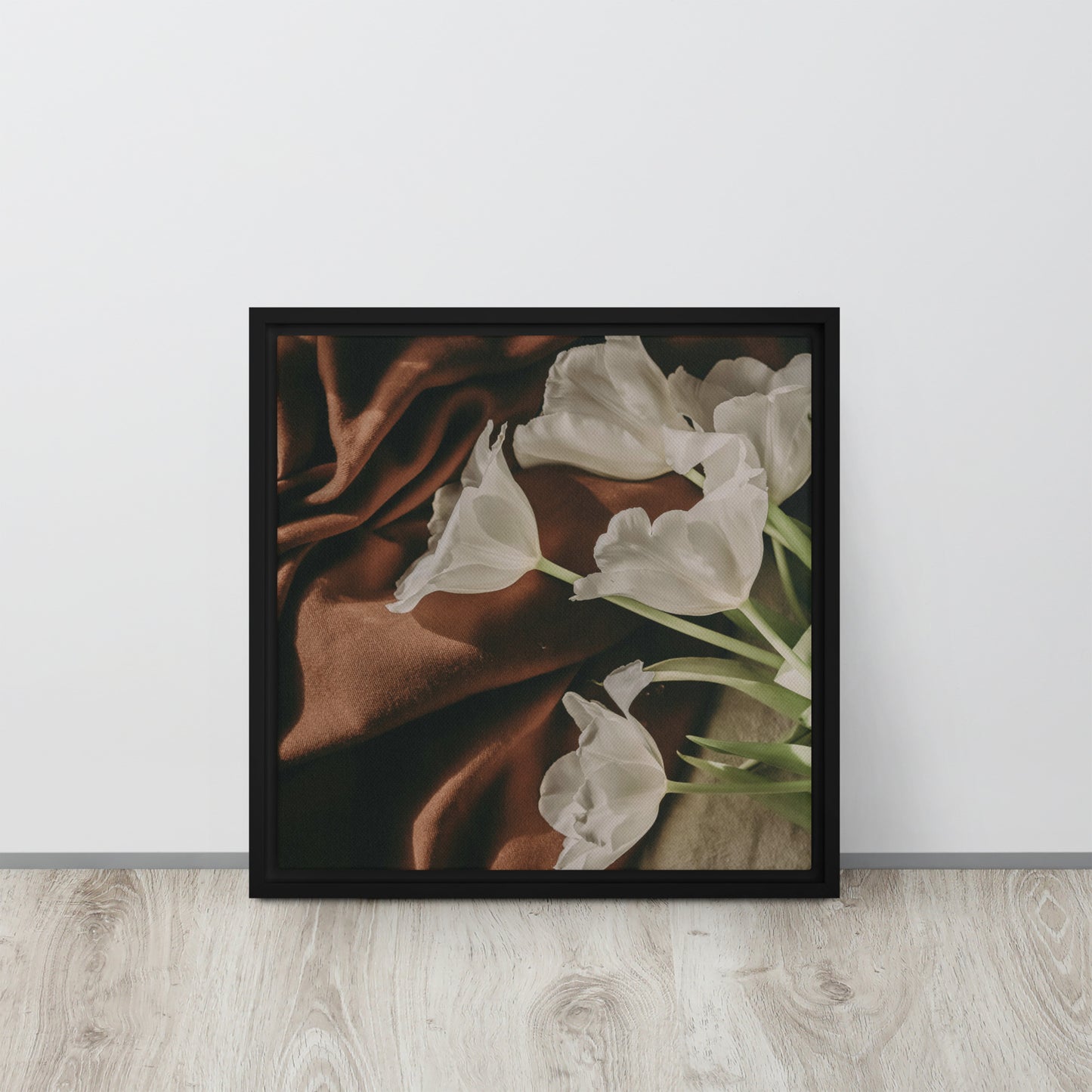 Mireille Fine Art, modern abstract tulips floral artwork framed canvas prints