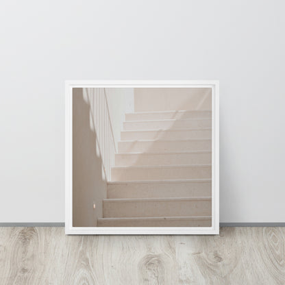 Mireille Fine Art, aesthetic artwork, stairway canvas print artwork on floater frames