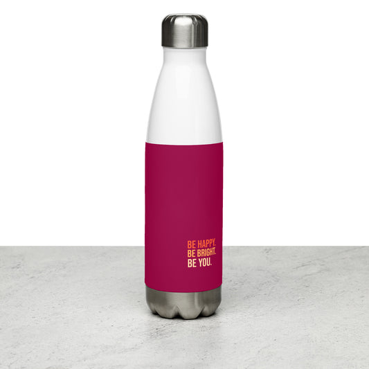 Mireille Fine Art, stainless steel water bottle, red, leak proof, 17 oz 