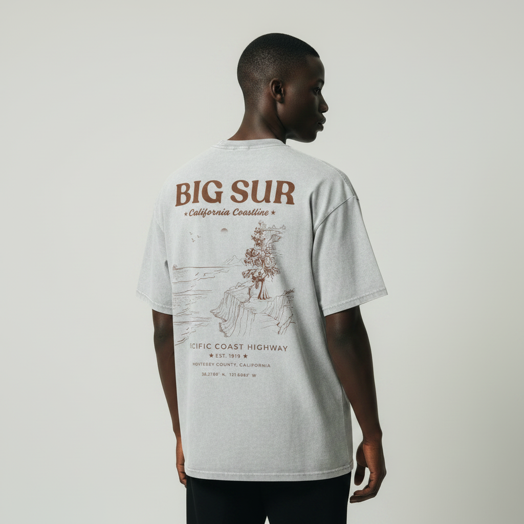Big Sur California Washed Oversized T-Shirt