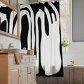 Modern Fluid Abstract Black Shower Curtain - Mirfia