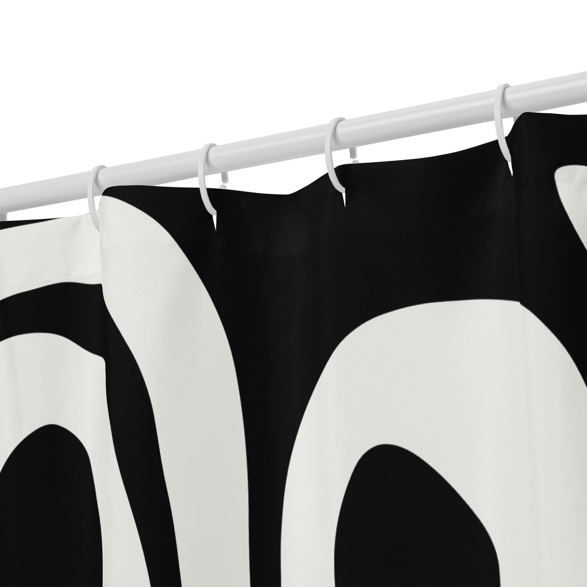 Modern Fluid Abstract Black Shower Curtain - Mirfia