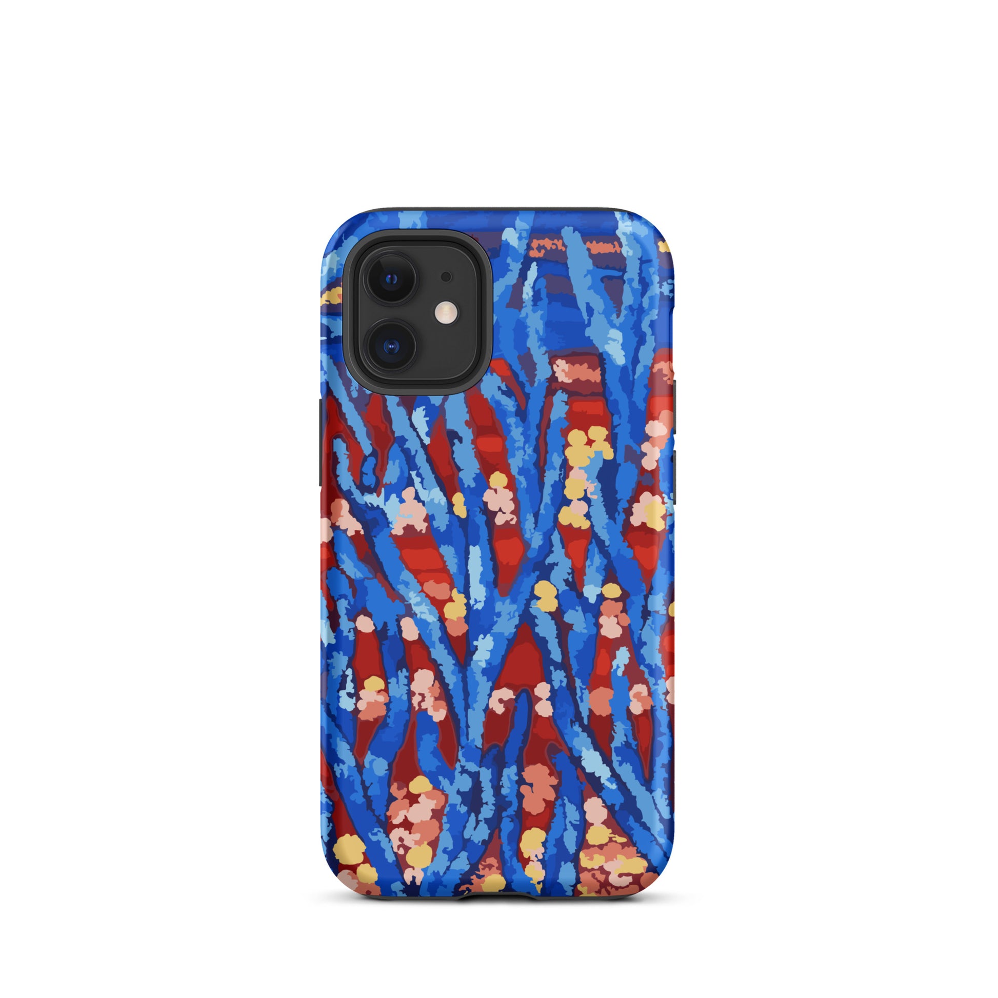 blue floral iPhone tough case