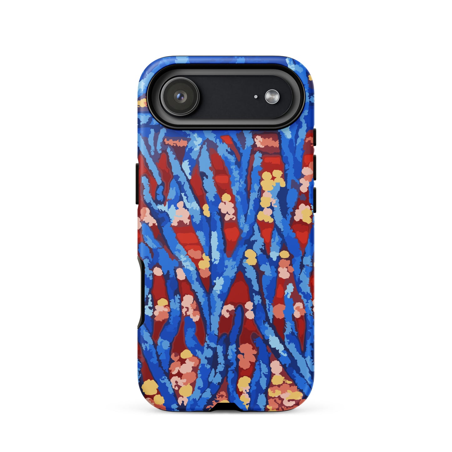 designer style abstract blue flower iPhone case