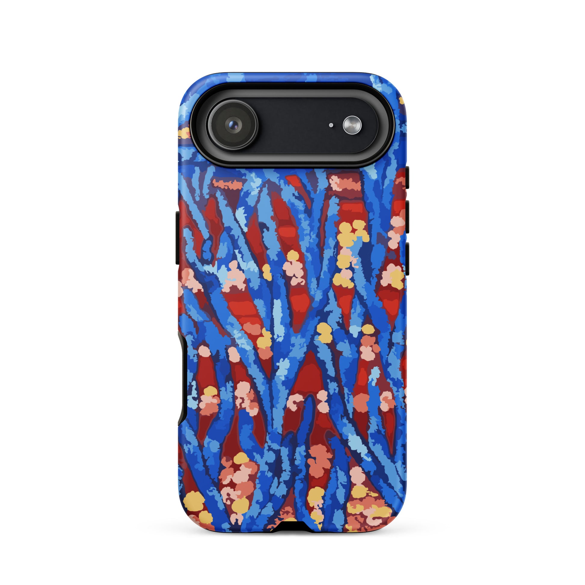 designer style abstract blue flower iPhone case