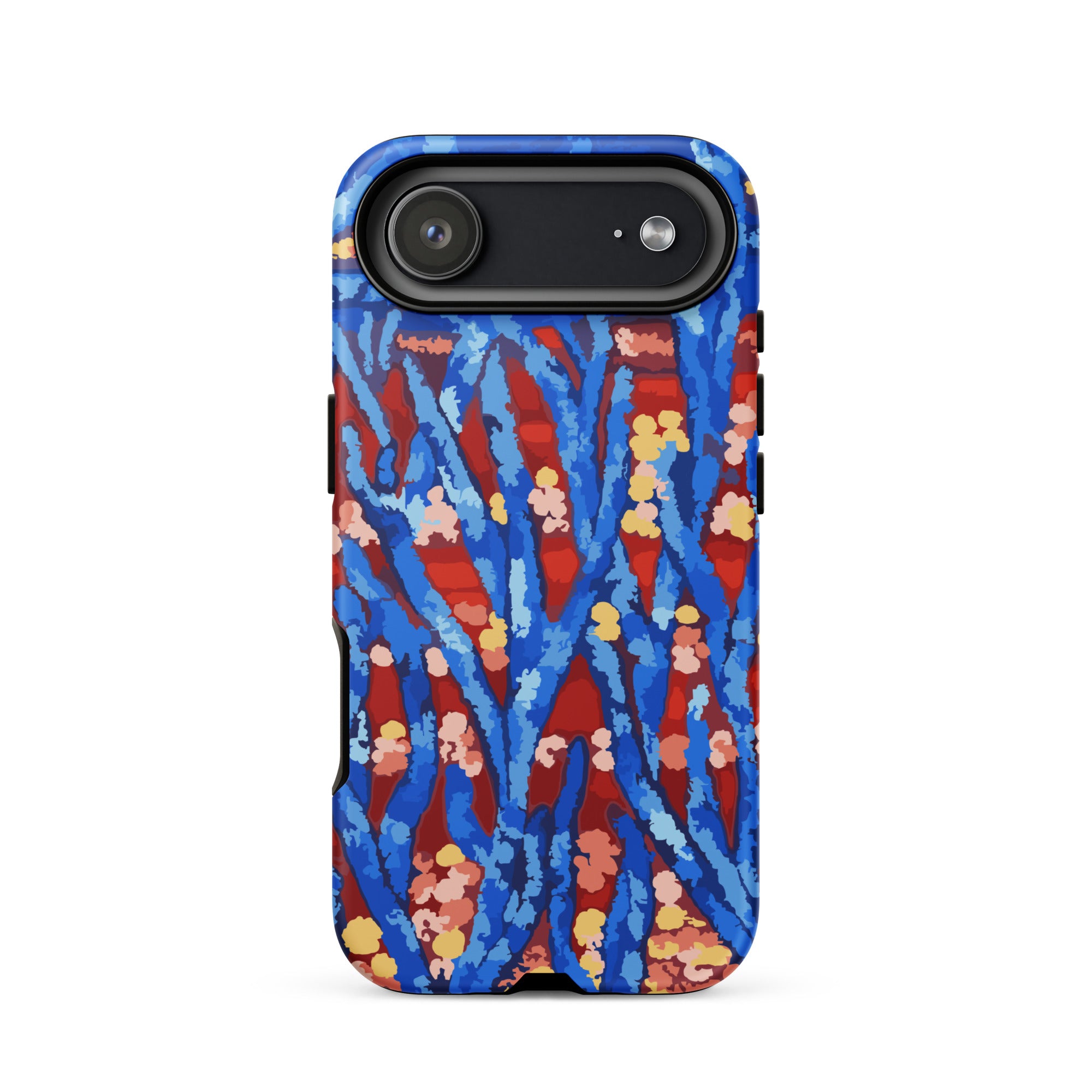 designer style abstract blue flower iPhone case