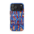 iPhone case with blue floral aesthetic 