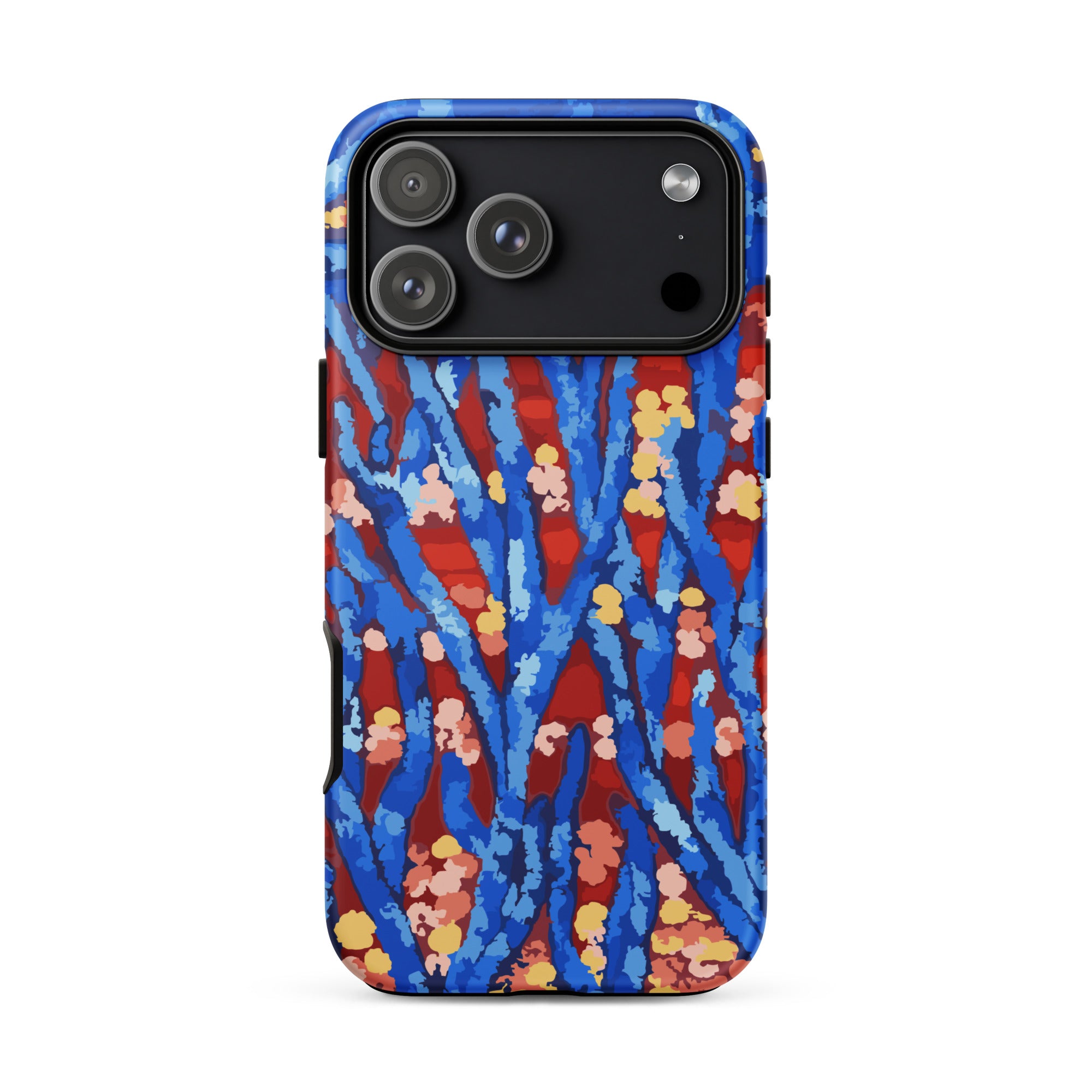 iPhone case with blue floral aesthetic 