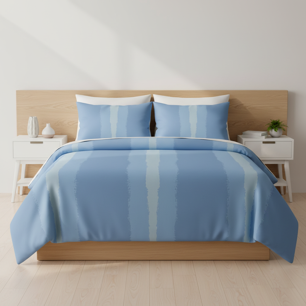abstract blue striped duvet cover modern bedding