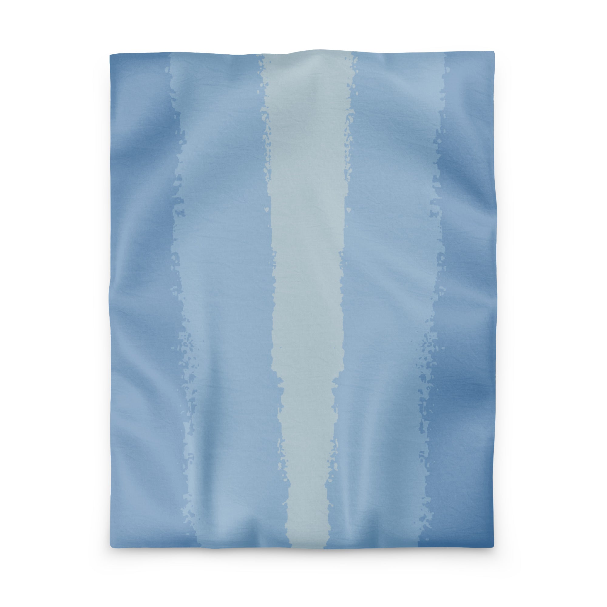 blue striped duvet cover minimalist bedroom