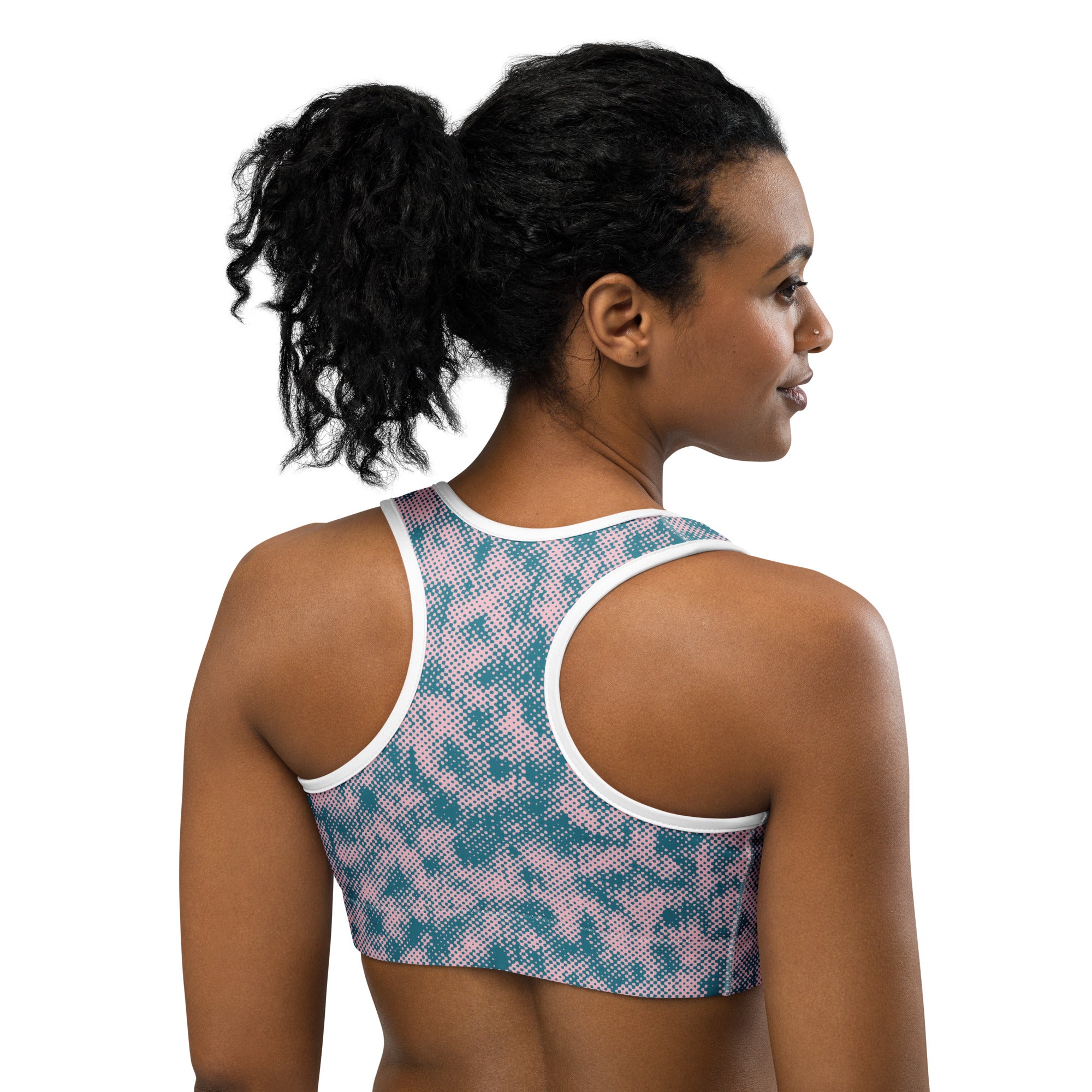 Performance sports bra fabric detail