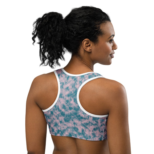 Performance sports bra fabric detail