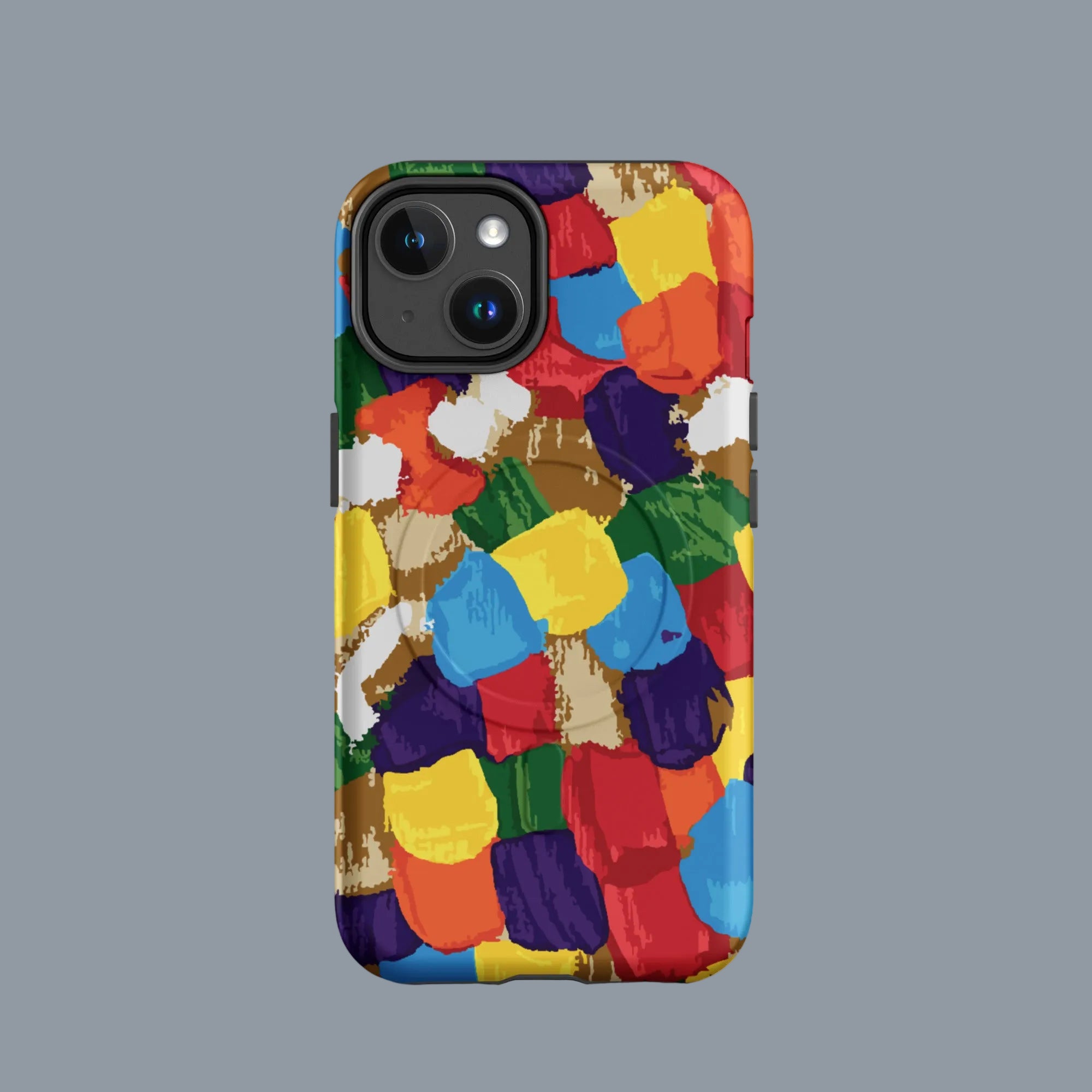 color block abstract iPhone MagSafe phone case 