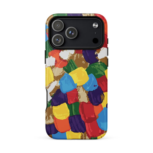 abstract MagSafe iPhone case with colorful modern art design