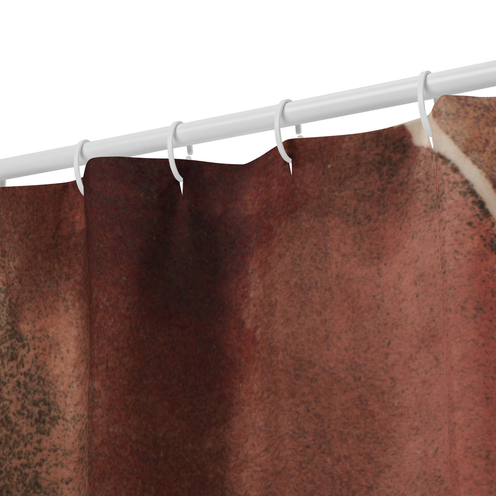 Contemporary Brown Shower Curtain - Mirfia