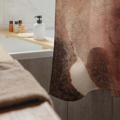 Contemporary Brown Shower Curtain - Mirfia