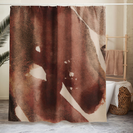 Contemporary Brown Shower Curtain - Mirfia